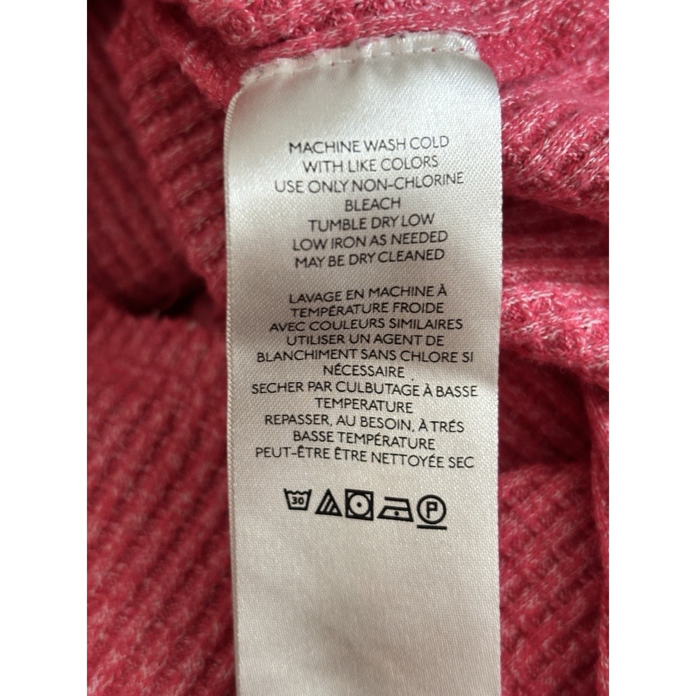 Free People We the Free Thermal Boho Patchwork Boho Baggy Long Sleeve Large Pink - Picture 5 of 6